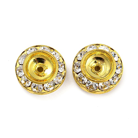 Brass Rhinestone Beads RB-F035-02G-1