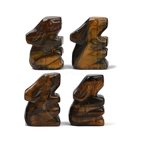 Natural Tiger Eye Rabbit Display Decorations G-R007-02L-1