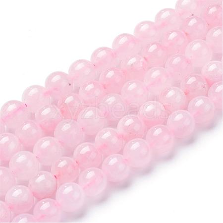 Natural Rose Quartz Beads Strands G-T055-8mm-13-1