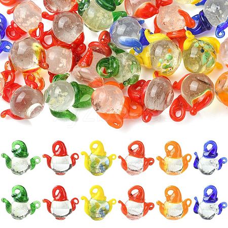 30Pcs 3D Transparent Glass Beads GLAA-CJ0003-05-1