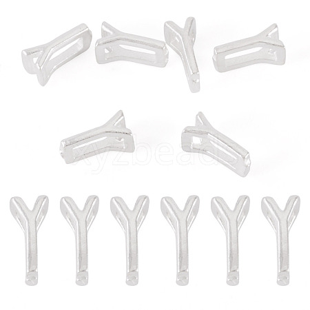 6Pcs 925 Sterling Silver Hollow Initial Beads STER-TA0001-53Y-1