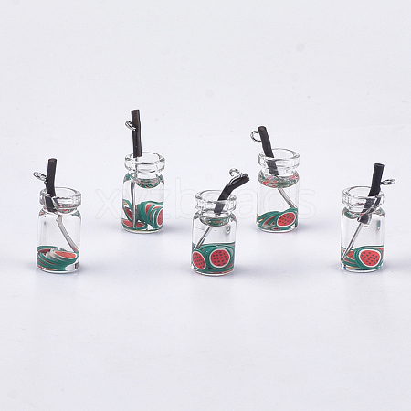 Glass Bottle Pendants CRES-N017-06C-1