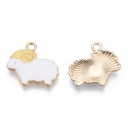 Alloy Enamel Pendants FIND-N048-024A-1