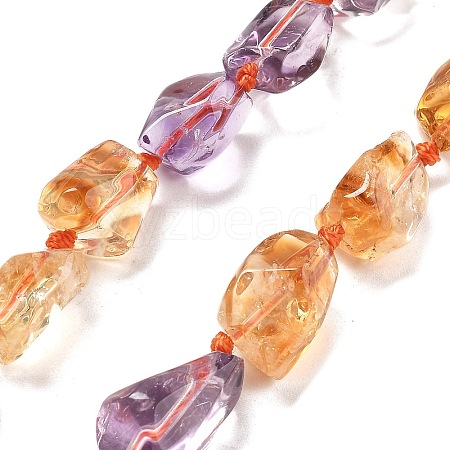 Natural Ametrine Beads Strands G-C179-C05-01-1