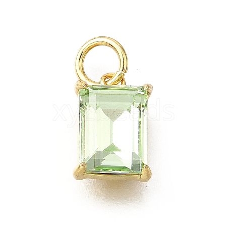 Brass Glass Charms KK-V011-36G-A-1
