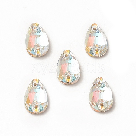 Teardrop Shape Sew on Rhinestone GLAA-A024-04C-001LA-1