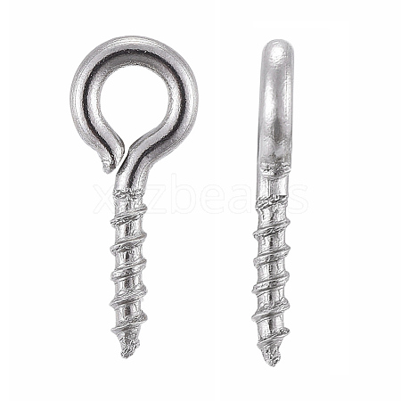 Non-Tarnish 304 Stainless Steel Screw Eye Pin Peg Bails X-STAS-K171-52P-10x4mm-1