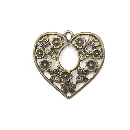 Heart Theme Tibetan Style Alloy Pendants PW-WG8919A-13-1