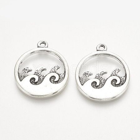 Tibetan Style Alloy Pendants TIBE-Q072-23AS-RS-1