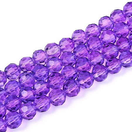 Baking Paint Transparent Glass Beads Strands DGLA-A035-T6mm-A11-1