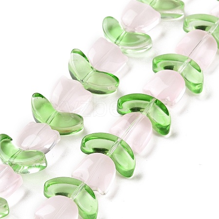 Transparent Glass Beads Strands LAMP-H061-02C-1