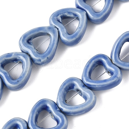 Handmade Porcelain Beads Strands PORC-Z002-01G-1