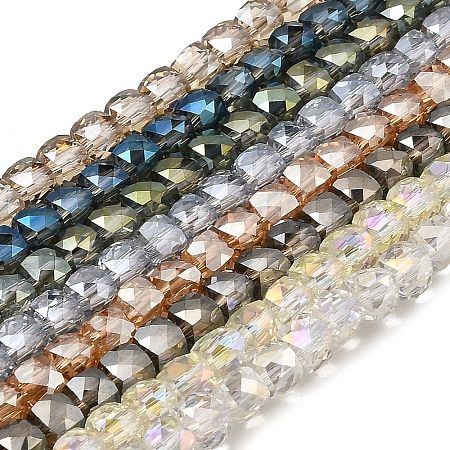 Electroplate Transparent Glass Beads Strands GLAA-C029-03A-1