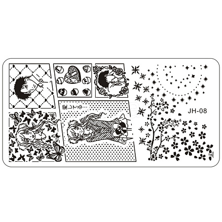 Stainless Steel Nail Art Stamping Plates MRMJ-S048-011-1