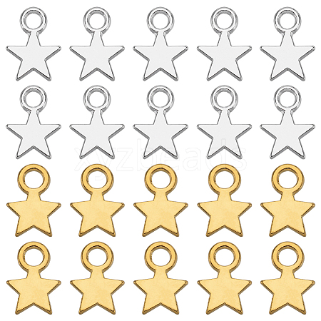 SUNNYCLUE 200Pcs 2 Styles Tibetan Style Alloy Charms FIND-SC0007-64-1