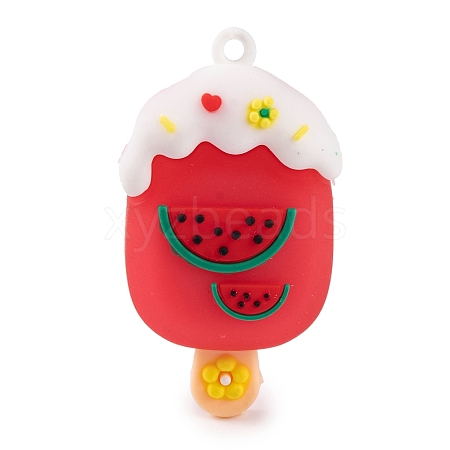 Ice Cream with Fruit PVC Plastic Pendants KY-S172-11D-1