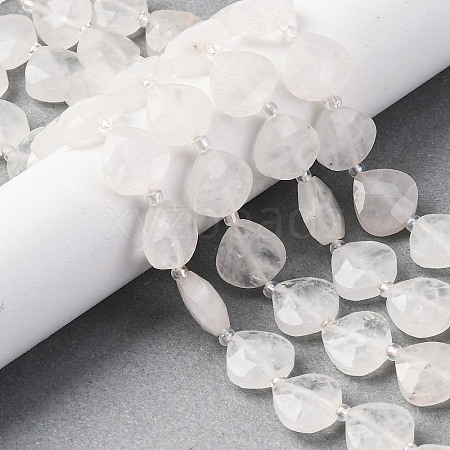 Natural Quartz Crystal Beads Strands G-P570-E21-02-1