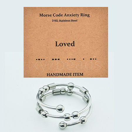 304 Stainless Steel Rotating Cuff Rings FS-WG14209-06-1