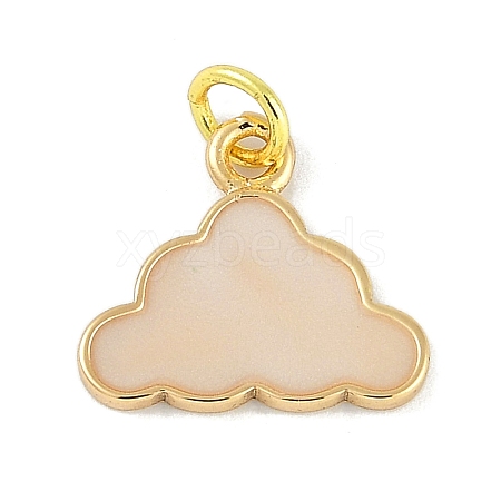 Brass Enamel Pendants KK-B114-17G-02-1