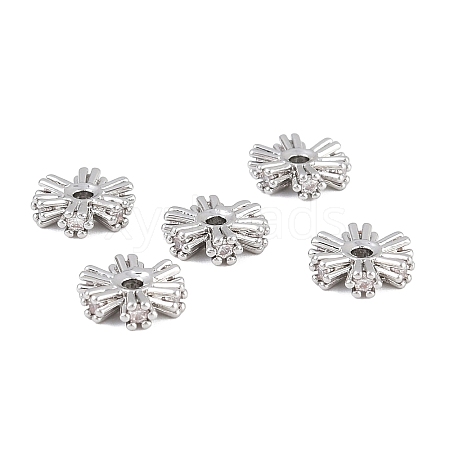 Brass Micro Pave Cubic Zirconia Beads KK-H538-20B-P-1