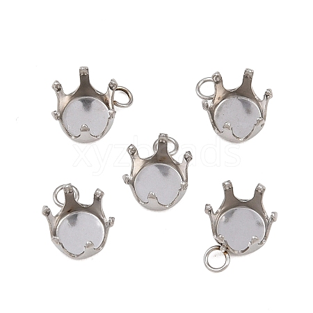 304 Stainless Steel Pendant Rhinestone Claw Charms Settings STAS-B121-01B-P-1