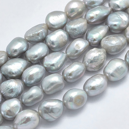 Natural Cultured Freshwater Pearl Beads Strands X-PEAR-K003-19E-1