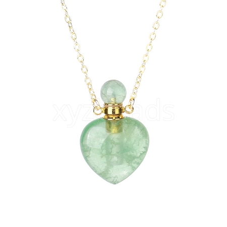 Natural Aventurine Perfume Bottle Pendant Necklace PW-WG2A891-13-1