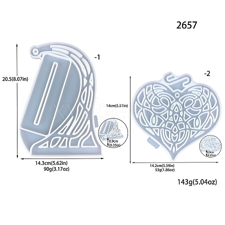 Food Grade DIY Display Silicone Molds PW-WG24D44-01-1