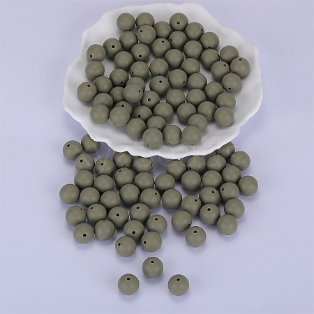 Round Silicone Focal Beads SI-JX0046A-113-1