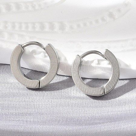 Tarnish Resistant 202 Stainless Steel Huggie Hoop Earrings EJEW-O087-09A-P-1