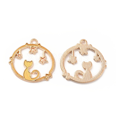 Alloy Enamel Pendants ENAM-M052-04G-E-1