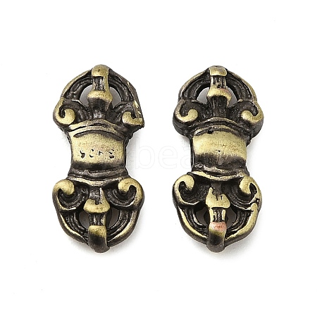 Tibetan Style Rack Plating Brass Connector Charms KK-Q805-36AB-1