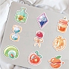 Cartoon Feather & Duck & Apple Paper Stickers Set DIY-G066-30-6