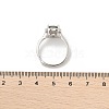 Rhodium Plated 925 Sterling Silver Moissanite Adjustable Rings for Women RJEW-U038-13P-03-5