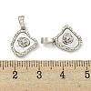 Brass with Clear Cubic Zirconia with Sea Shell Charms KK-Q820-14P-3