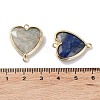 Natural Amethyst & Lapis Lazuli & Amazonite Connector Charms G-G012-01G-01-3
