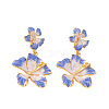 Alloy Enamel Stud Earrings for Women WG594FD-01-5