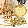 Polyester & Metallic Yarn Knitting Ribbon OCOR-WH0068-10B-WH-2