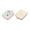 Alloy Enamel Pendants ENAM-Q004-01KCG-23-2