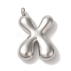 Non-Tarnish Ion Plating(IP) 304 Stainless Steel Pendants STAS-M017-08P-24-1