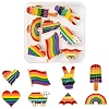 8Pcs 8 Style Rianbow Color Pride Flag Enamel Pins Set JEWB-YW0001-01-1