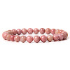 Synthetic Rhodonite Round Beaded Stretch Bracelet SF8562-13-1-1