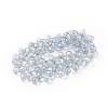 Transparent Electroplate Glass Beads Strands EGLA-F152B-PL04-2
