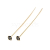 Brass Micro Pave Cubic Zirconia Stud Earring Findings CU-CBA4618-01G-08-1