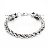 Men's Alloy Wheat Chain Bracelets BJEW-N015-004-1