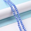 Electroplate Opaque Solid Color Glass Beads Strands GLAA-E036-10B-2