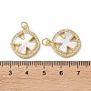 Brass Micro Pave Clear Cubic Zirconia Pendants KK-B083-17G-03-3