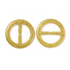 Flat Round Resin Buckle Clasps CRES-WH0013-15I-1