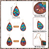 2Pairs 2 Colors Acrylic Dangle Earrings for Women EJEW-TA0001-53A-4