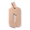 Ion Plating(IP) 304 Stainless Steel Pendants STAS-O127-C01-2